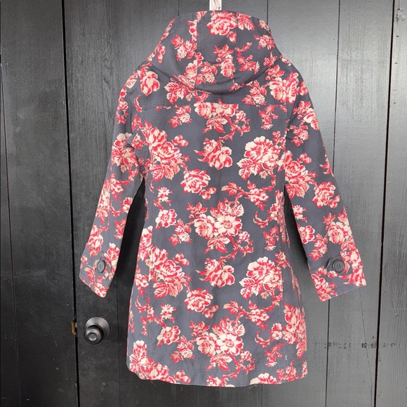 💕Boden Floral Weather Resistant Jacket. Removable Hood. Excellent Condition. M - Picture 8 of 16